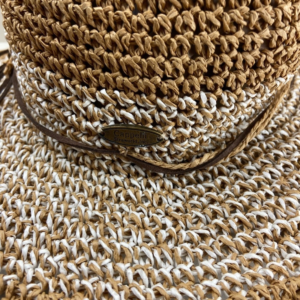 Cappelli Straworld Wide Brim Sun Hat – Woven Raffia Beach Hat - Picture 4 of 6